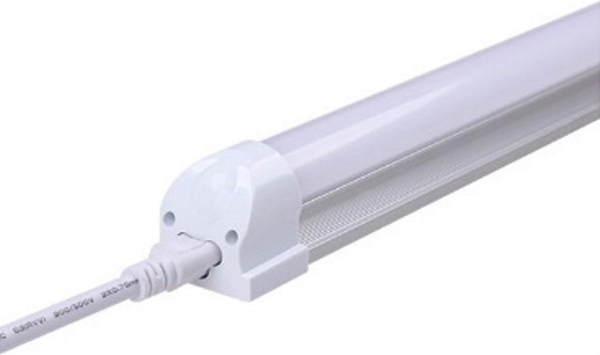 Tube LED fluorescent blanc chaud - 9 Watt - 60 cm - avec luminaire | bol.com