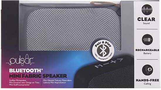Bluetooth speaker - Merk pulsar - Incl. microfoon voor handsfree bellen -  compact model | bol.com