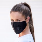 Masque bouche de coton de qualité Premium - masque bouche - masque | Réutilisable / lavable | Zwart avec filtre