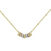 Lucardi - Collier 9 carats avec 7 anneaux porte-bonheur