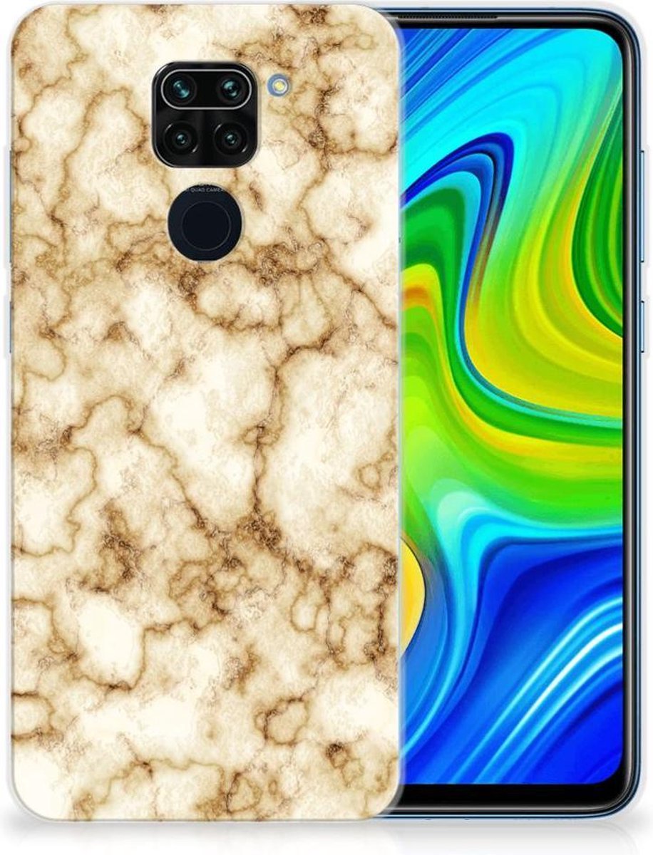 Xiaomi Redmi Note9 TPU Siliconen Hoesje Marmer Goud