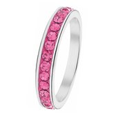Little Miss Fabulous - Stalen kinderring roze kristal