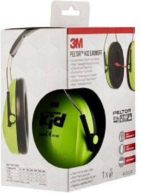 Peltor Kid - gehoorbescherming voor kinderen - SNR 27 dB - neon groen |  bol.com