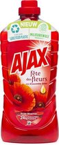 AJAX Allesreiniger Met Essentiële Oliën - Rode Bloemen - 24u Natuurlijk Frisheid - 1Liter
