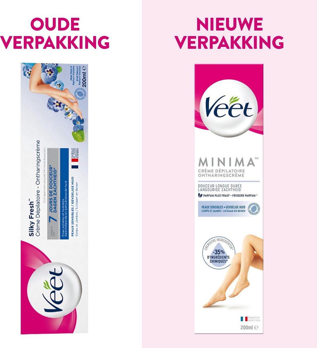 Veet Ontharingscreme Gevoelige Huid Minima 200ml x4 bol