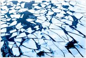 Poster – Gebroken IJs op het Water - 60x40cm Foto op Posterpapier