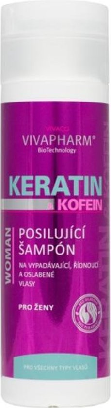 VIVAPHARM® Haar Shampoo met met Cafeïne & Keratine - 200 ml