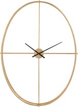 J-Line Klok Ovaal Metaal Goud Large