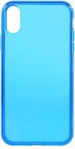Flexibele softcase iPhone XR - transparant / blauw