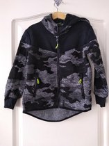 Jongens vest Daan legergrijs zwart 158/164