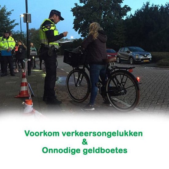Luxe Fietsverlichting 1 Set Voor en Achter licht Inclusief 4 batterijen - fietslicht - Fietslampjes - Fietslamp - Voorlicht - Achterlicht - led verlichting — afbeelding 4
