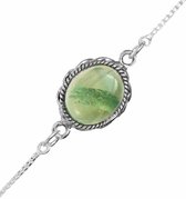 Bijoux nature - Bracelet apatite verte en argent sterling 925 - Bijoux en pierres précieuses Boho - Pierre naturelle