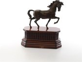 Beeld - Dravend paard - Bronzen sculptuur - 46,5 cm hoog