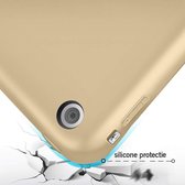 Hoes geschikt voor iPad Air 2022 / 2020 10.9 inch - Trifold Smart Book Case Cover Leer Tablet Hoesje Goud
