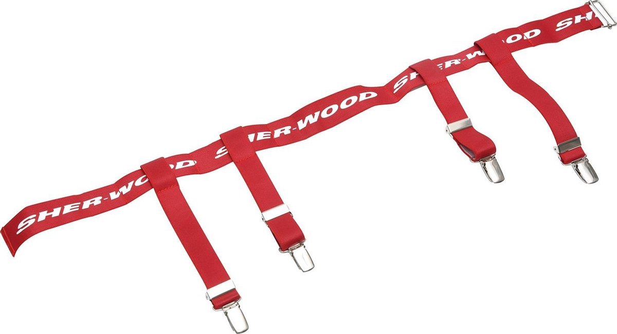 IJshockey sokophouder (Garter Belt, Jarretelle) Sherwood rood maat Bambini