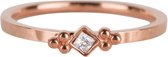 Ring Royal Square Rose Gold Steel Crystal CZ