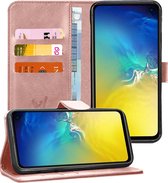Samsung S10e Hoesje - Samsung Galaxy S10e Hoesje Book Case Leer Wallet Roségoud - Hoesje Samsung S10e