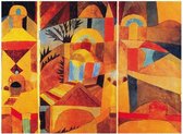 Kunstdruk Paul Klee - Il giardino del tempio 80x60cm