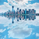Shutterstock - Lower Manhatten Skyline Kunstdruk 70x70cm