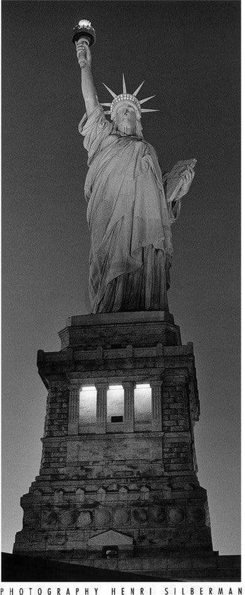 Kunstdruk Henri Silberman - Statue of Liberty 22x50cm