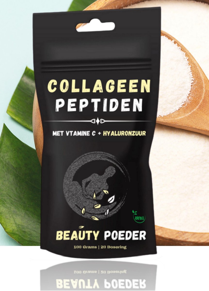 Collageen poeder Met Hyaluronzuur + vitamine C Gezond huid en haar 100% Collagen stralende e