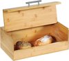 FSC® Houten Broodtrommel met Optil deksel | BAMBOE | Brood trommel | Brooddoos voor opbergen van broodjes | Afm. 36 x 20 x 14 Cm.