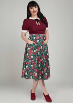 Collectif Silvia Pomegranata 50's Swing Rok Teal