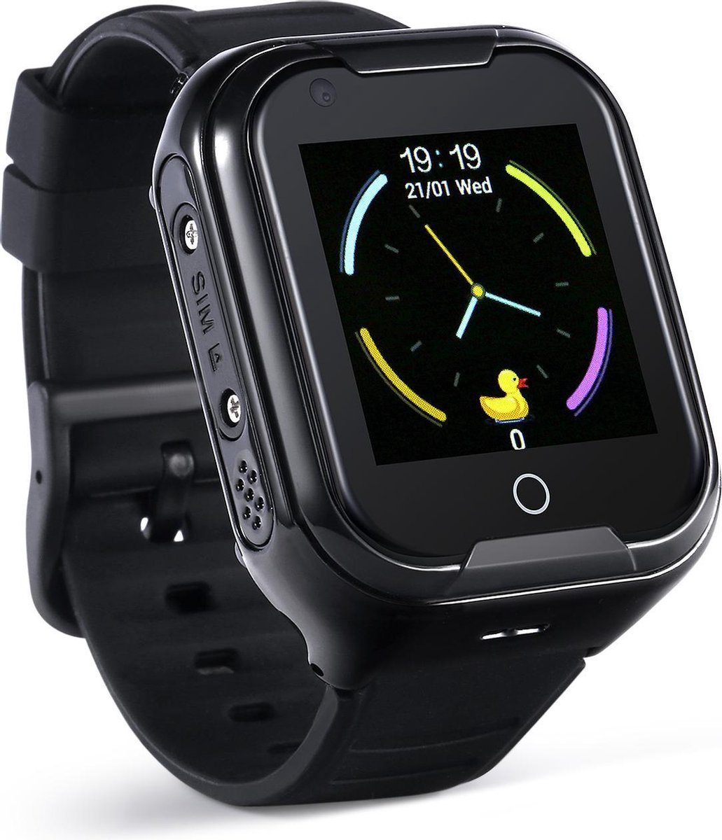GPS horloge kinderen 4G \u0026 Wifi met Gratis Simkaart Kleur Zwart videobellen  IP67 | bol.com