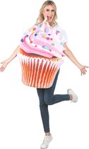 Vegaoo - Roze kleurrijk vitamine cupcake kostuum voor volwassenen
