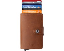 Adge - Pasjeshouder / Creditcardhouder - 100% RFID - Portemonnee - 7 pasjes - leer - Bruin