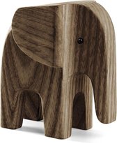Houten decoratie - olifant "smoked" (donker) klein