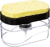 Five®  Zeepdispenser afwasmiddel met spons  - Zwart - Sorteervakken & Decoratief