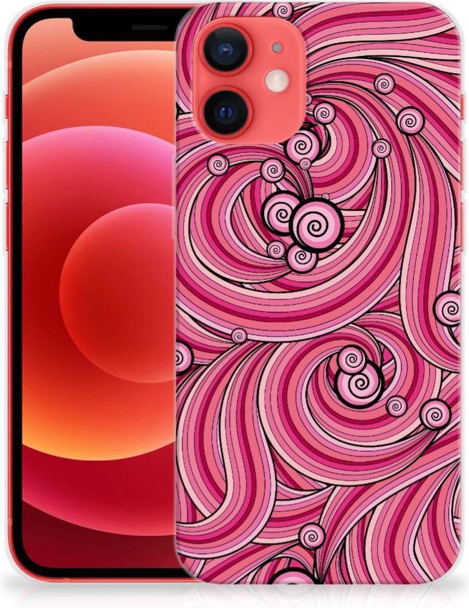 iPhone 12 Mini Hoesje maken Swirl Pink