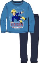 Brandweerman sam pyjama - blauw - Maat 116 / 6 jaar