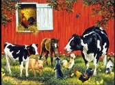 Diamond painting  dieren op een boerderij 40 x 50 cm
