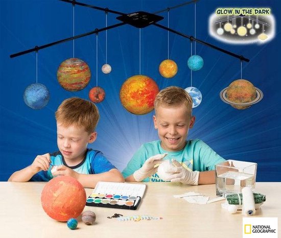 Zonnestelsel mobiel - 3D - Glow in the dark - Experimenteer set - Educatief  speelgoed... | bol.com