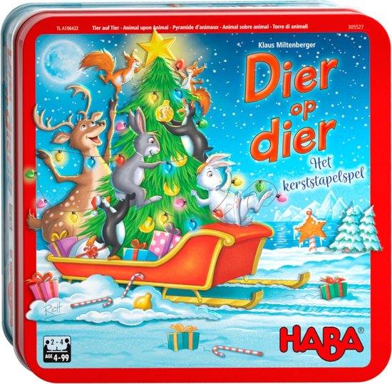 Afbeelding van het spel Haba Dier Op Dier Het Kerststapelspel