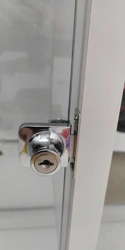 Slot voor glazen deur met 2 sleutel - 32 x 36mm | bol.com