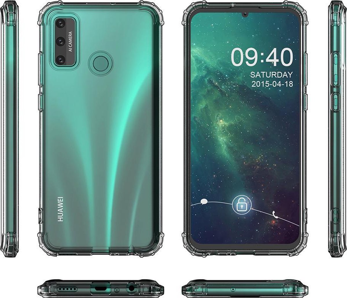 Bestcases Schokbestendig Telefoonhoesje Huawei P Smart 2020 - Transparant