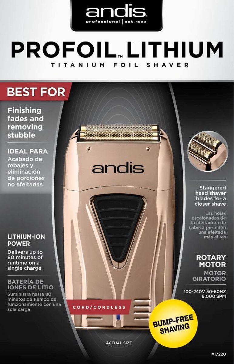 Andis Rasoio Regolabarba Cordless TS-1 Profil Copper