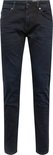 Donkerblauwe slim fit jeans met lichte wassing en een klinknagel detail.