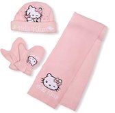 Hello Kitty winterset - Handschoenen, Muts en Sjaal - Model "Fluffy Kitty" - Roze - 48 cm - 100% Acryl
