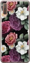 Samsung Galaxy A7 2018 hoesje siliconen - Flowers - Soft Case Telefoonhoesje - Bloemen - Multi