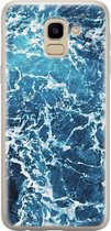 Samsung Galaxy J6 2018 hoesje siliconen - Oceaan - Soft Case Telefoonhoesje - Natuur - Blauw
