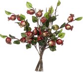 Viv! Home Luxuries Rozenbottel - Kerst - kunstbloem - rood goud - 33cm - topkwaliteit