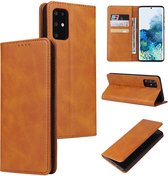EmpX Telefoonhoesje - Book Case - Geschikt Voor Samsung Galaxy S20 Plus - Bruin