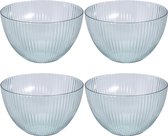 12x Salade/snack schaaltjes van kunststof 14 cm 850 ml - Keuken/kookbenodigdheden - Picknicken - Camping/caravan servies - Tafel dekken - Salade serveren - Saladekommetjes - Saladeschaaltjes