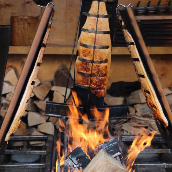 Buiten adem hoog Jumping jack relaxdays 6 x rookplank in set - edelstaal houder - cederhout - zalmplank –  barbecue | bol.com