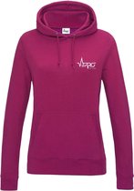 FitProWear  Hoodie Dames - Donker roze  - Maat XS - Dames  - Trui - Slim Fit - Slim Fit Trui - Getailleerde trui - Trui getailleerd - Sporttrui - Sweater - Hoodie - Katoen / Polyes