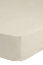 Zachte Jersey Hoeslaken Lits-jumeaux Creme | 180x220 | Soepel En Comfortabel | Hoge Hoeken